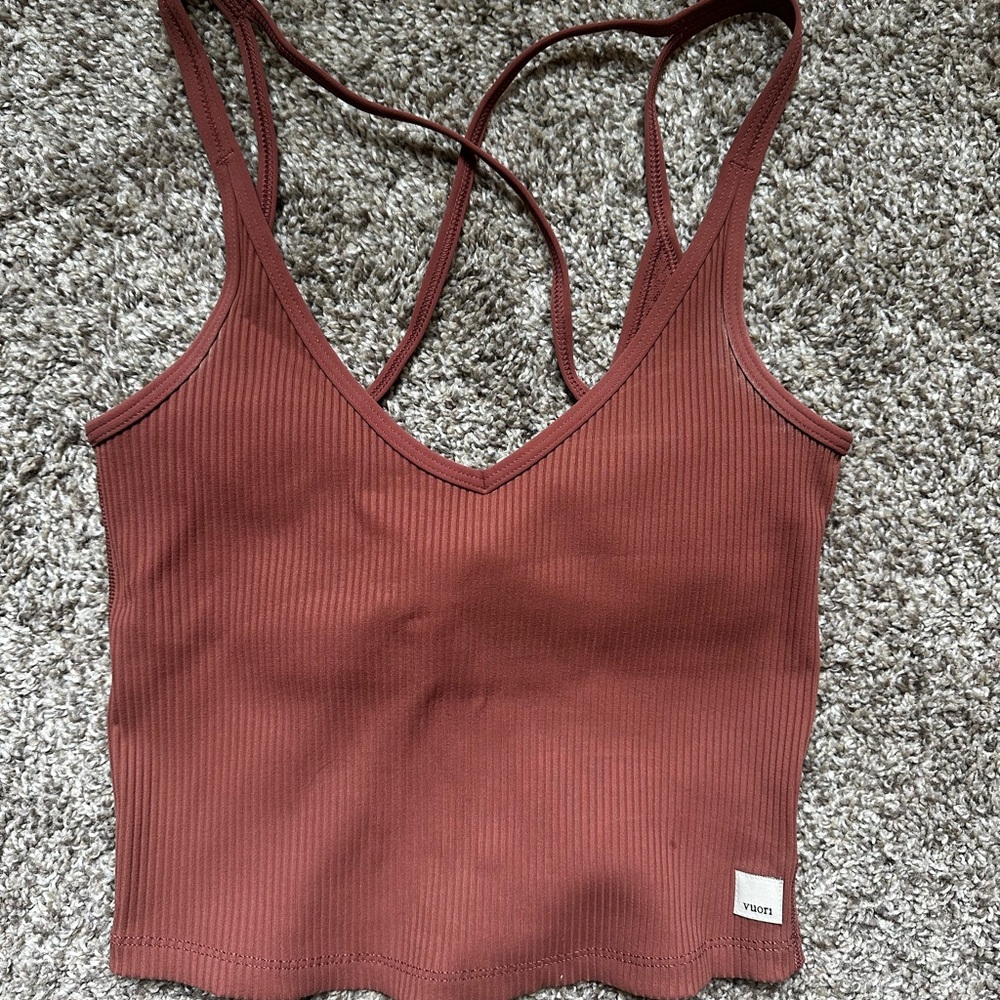 Women's Rust Ribbed Crop Top